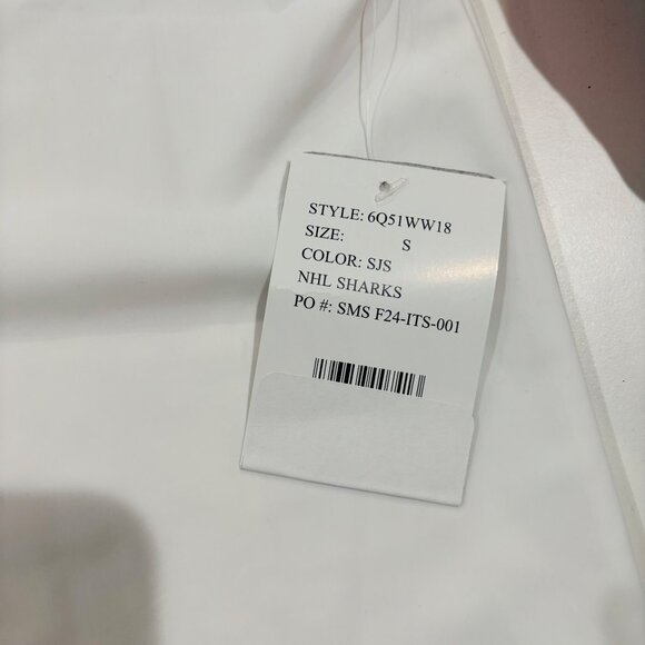 NHL Sharks White Crop Shirt Size S - Picture 5 of 8